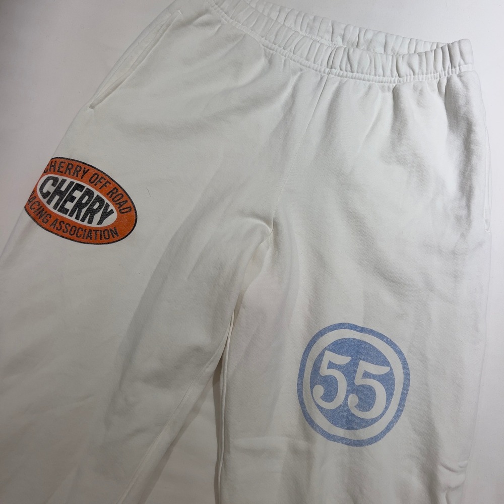 Cherry Los Angeles White Off Road Racing Association Graphic Sweatpants Mens M